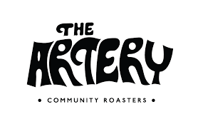 The Artery Community Roasters black text on white background.