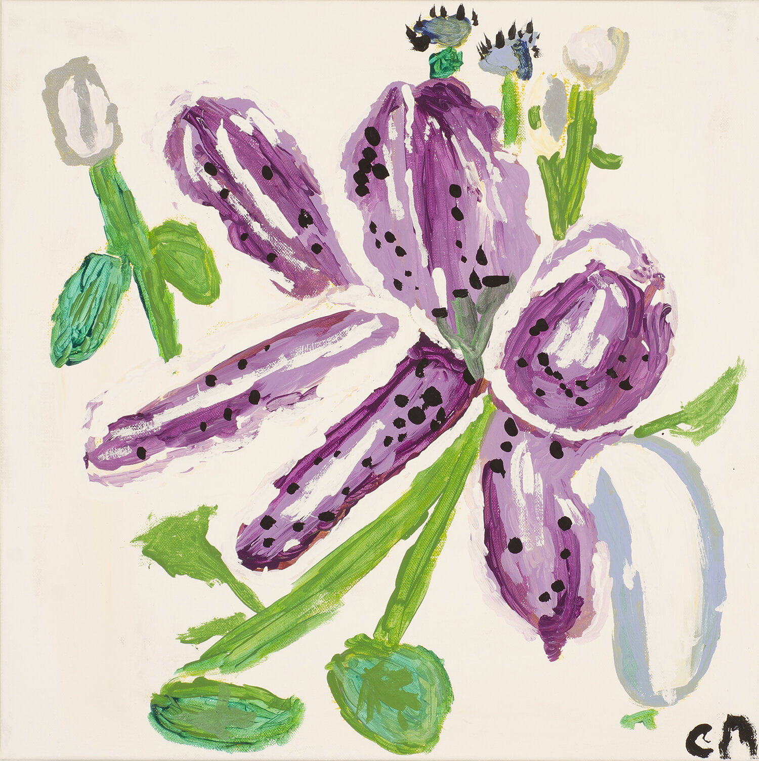 Chris Maveety, Flower in Bloom, 20” x 20”, acrylic on canvas