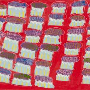 Alexa Vanveen, Blueberries Muffins, acrylic on canvas, 12” x 16”