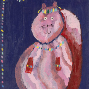 Debbie Ratcliffe, Nuts are a Squirrels Best Friend, acrylic on canvas, 14” x 18”