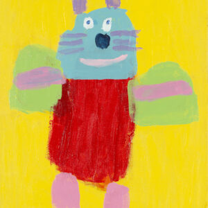 Elaine Bell, Homer the Cat, acrylic on canvas, 12” x 16”