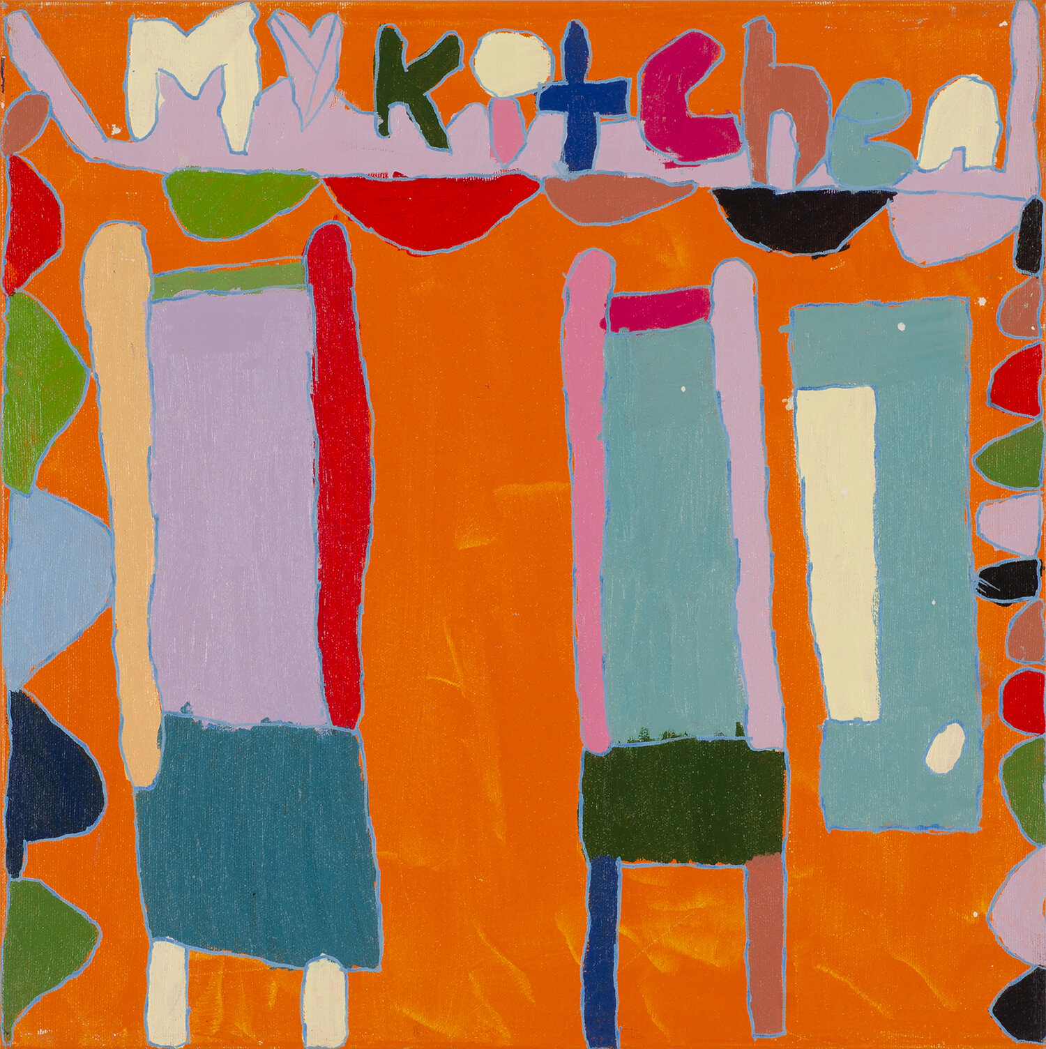 Julie Fletcher, My Kitchen, 16” x 16”, acrylic on canvas, 2018