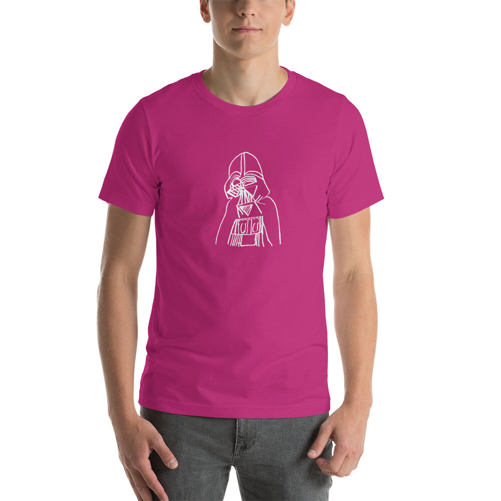 Short-Sleeve Unisex T-Shirt with artwork 'Darth Himself' by Mike Hinchliff
