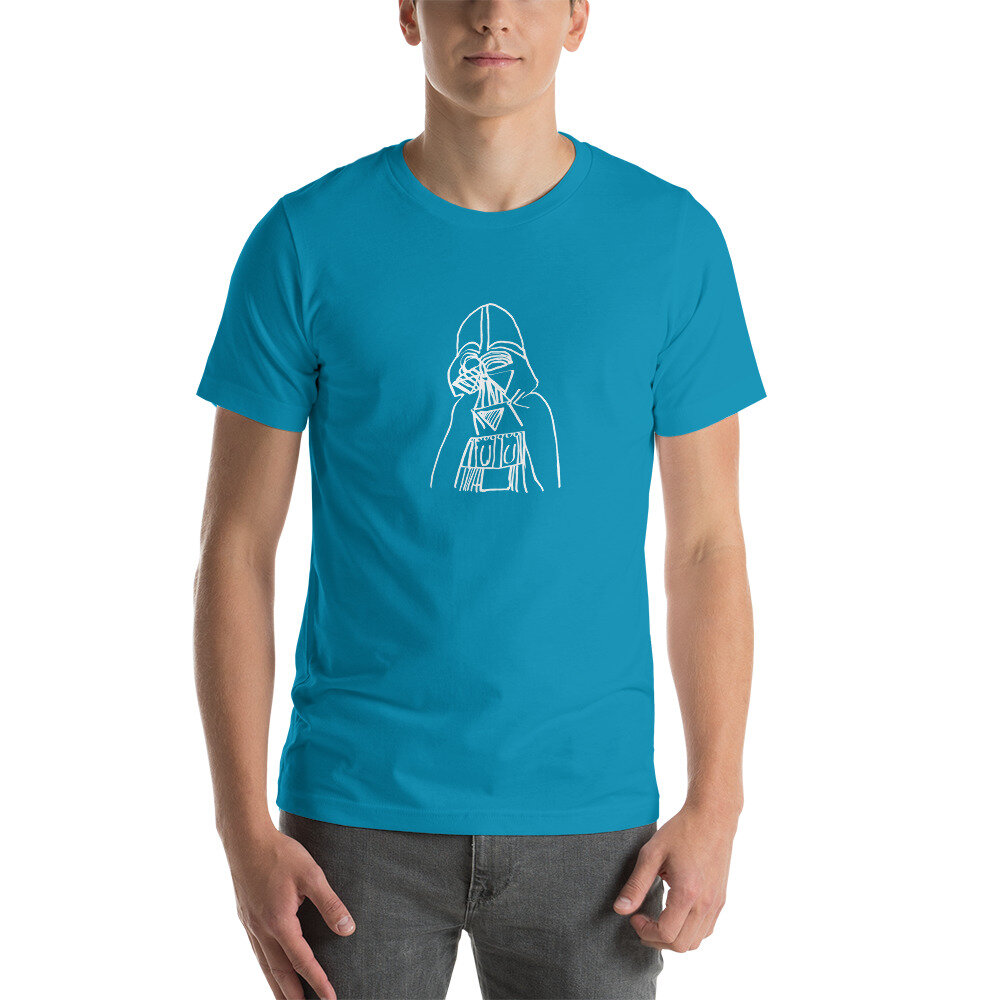 Short-Sleeve Unisex T-Shirt with artwork 'Darth Himself' by Mike Hinchliff