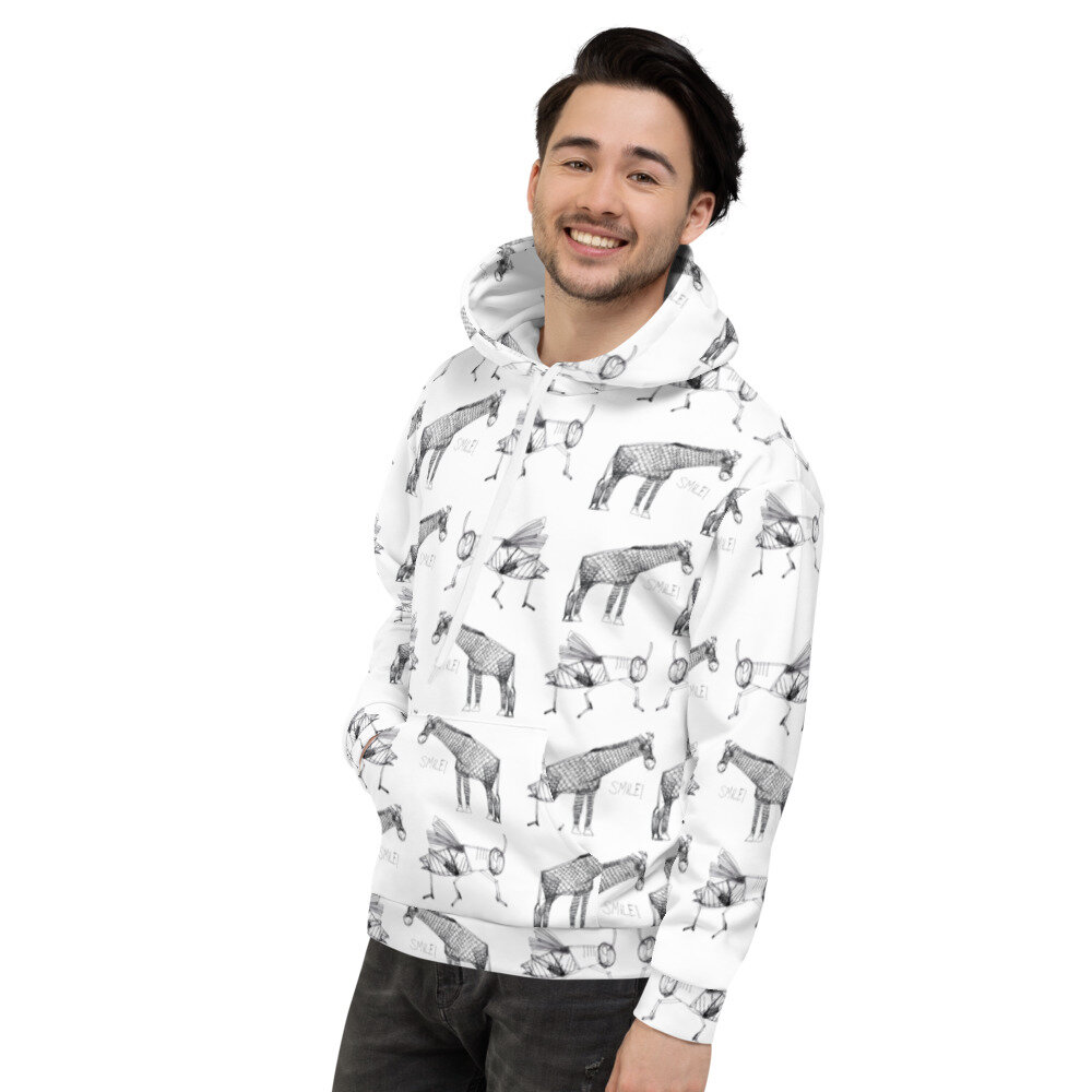 'Going for a Walk' Unisex Hoodie by Henry Hong