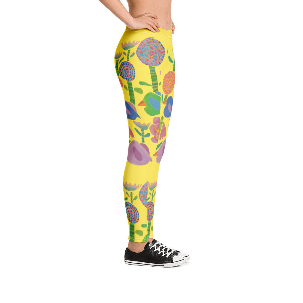 'The Birds are Singing in Nature' Leggings by Mike Hinchcliff