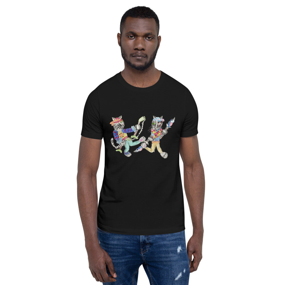 'Ninja Cats' Short-Sleeve Unisex T-Shirt by Christine Hammond