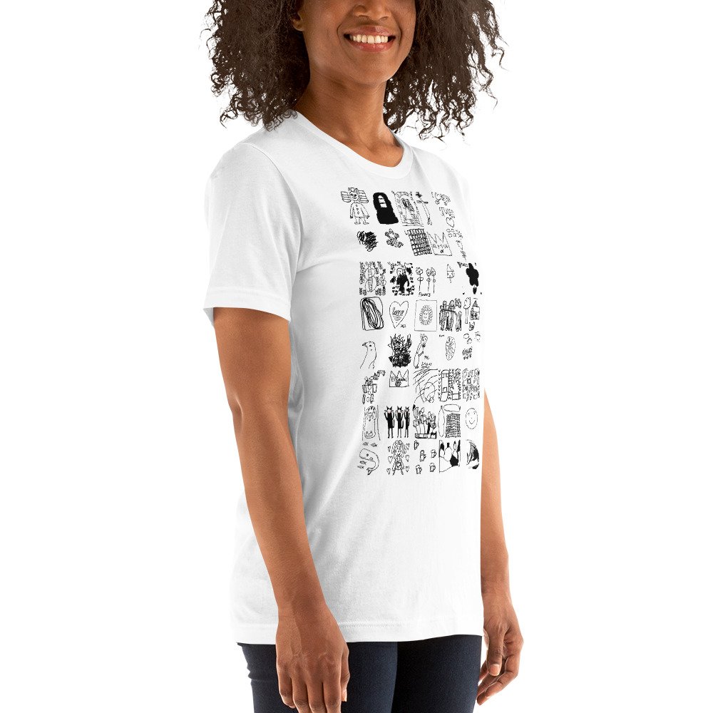 BEING's 20th Anniversary Unisex t-shirt (White with Black print)