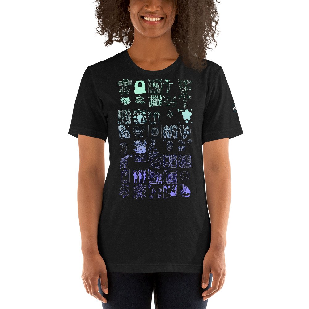 BEING's 20th Anniversary Unisex t-shirt (Black with Ombre Print)