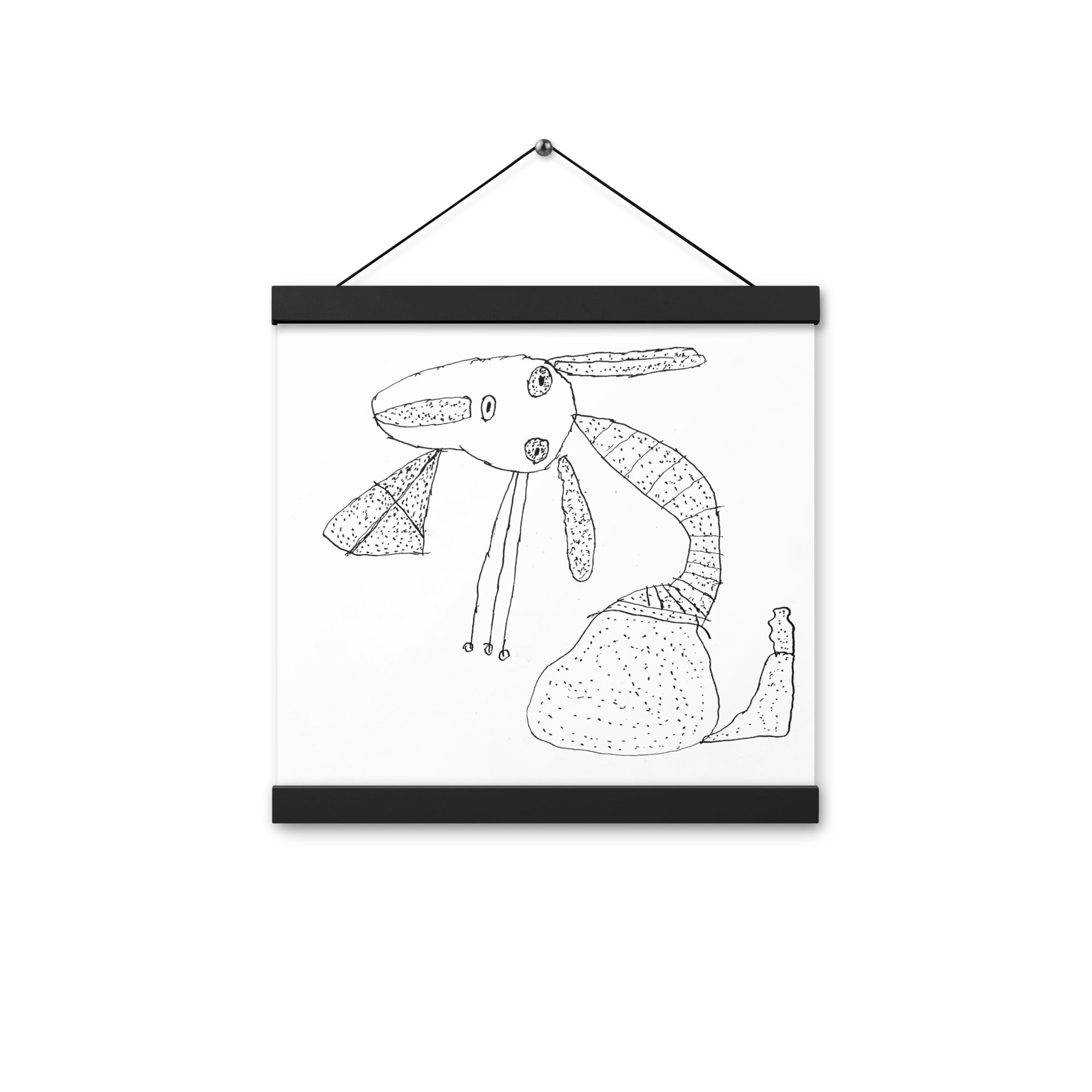 Jenny Francis, Pen and Ink Dog  Poster with hangers, 12"x12"