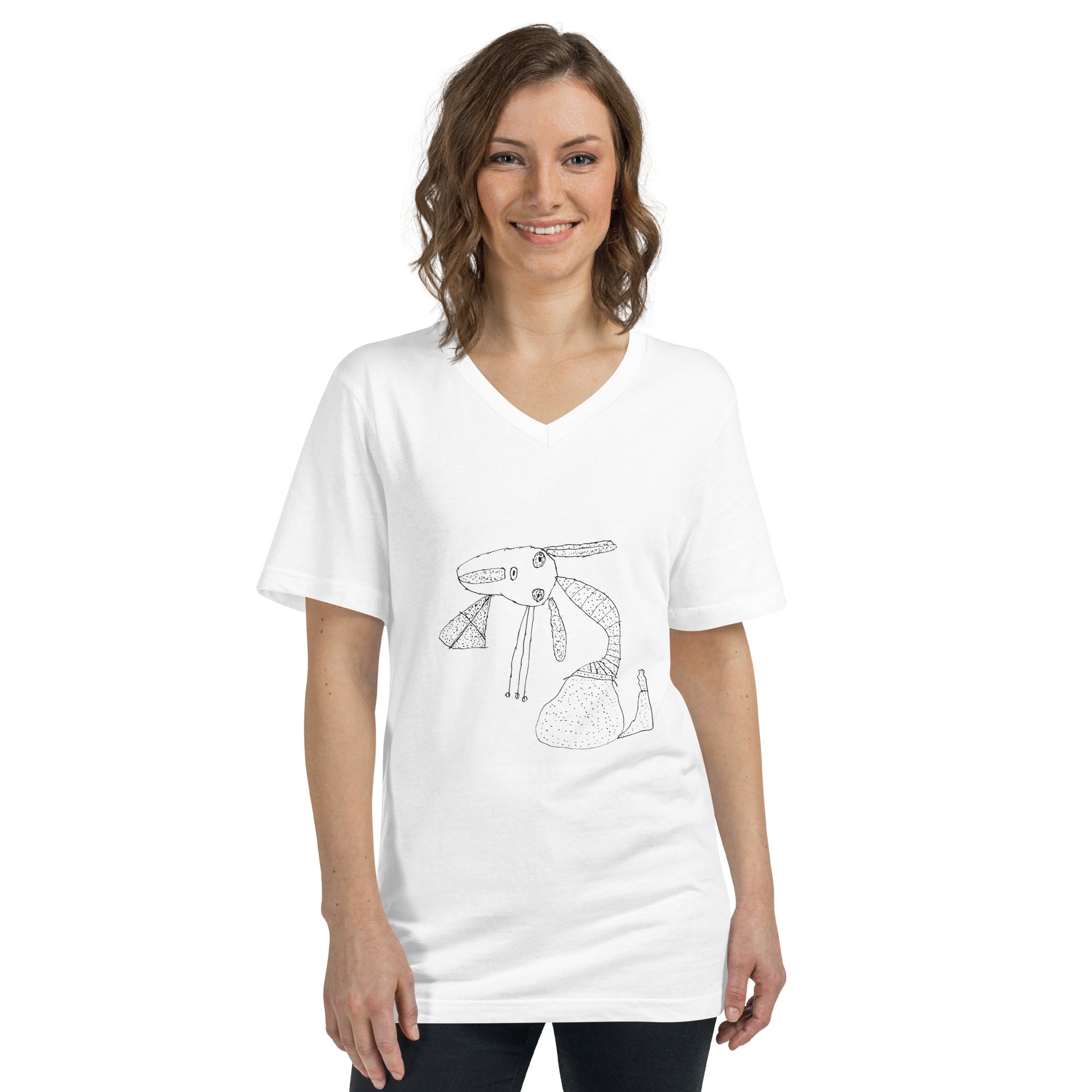 Jenny Francis artwork, Unisex Short Sleeve V-Neck T-Shirt